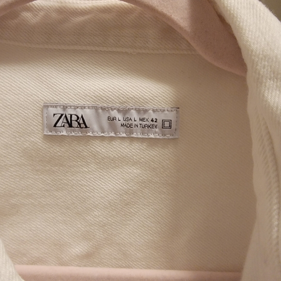 Zara White Jean Collared Shirt - Picture 4 of 4